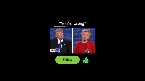 “You’re wrong” Donald Trump to Hillary Clinton