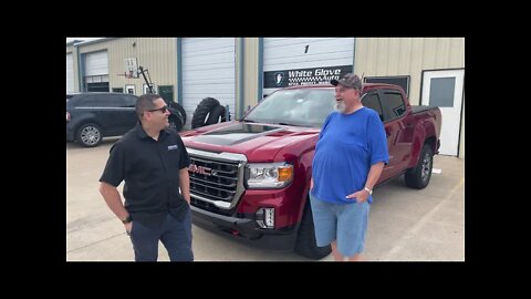 Tulsa Auto Wraps | White Glove Auto | Red GMC Truck