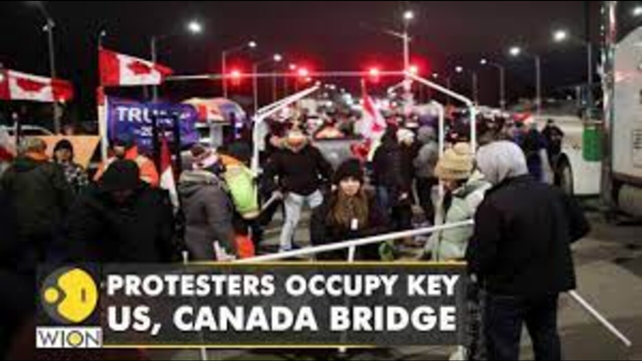 Truckers' Protest: Demonstrators continue to occupy key US-Canada bridge| Latest English News | WION