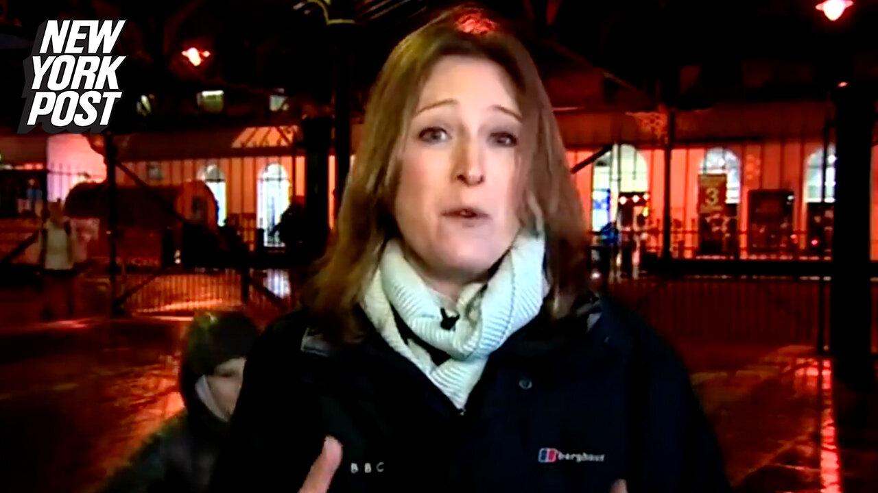 Boy shoves BBC reporter live on air as mom allegedly 'eggs him on across the street'