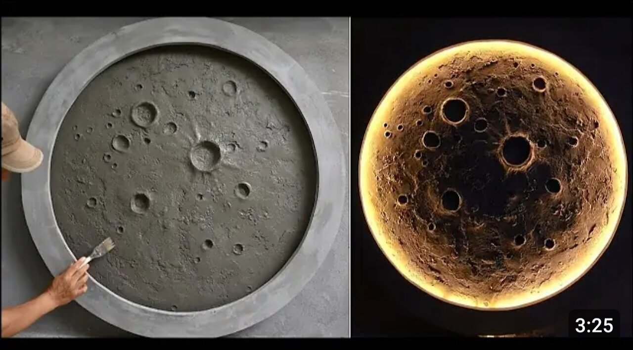 Making your own moon is very easy with cement