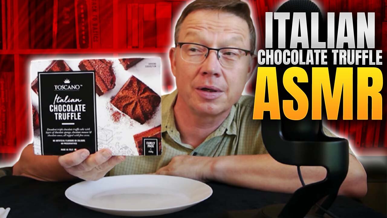ASMR Italian Chocolate Truffle, Chocolate Truffle Cake Mukbang, Whispering ASMR Food Mukbang