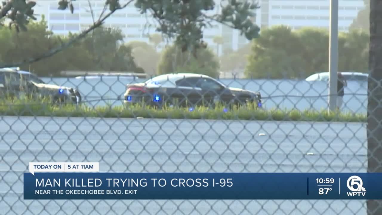 Palm Beach County deputy fatally hits pedestrian crossing Interstate 95 in West Palm Beach