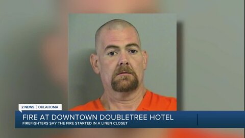 Man arrested after fire breaks out at downtown Tulsa hotel