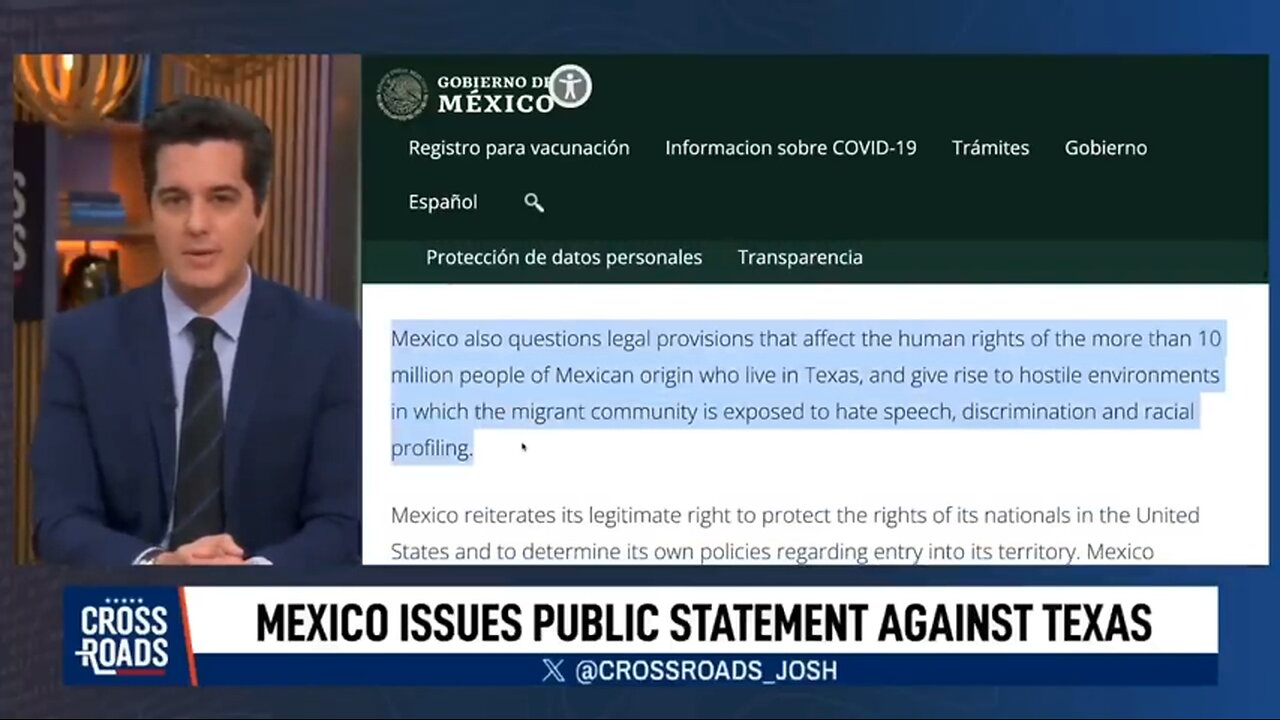 Mexico Issues Public Statement Against Texas