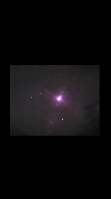 A strange purple phenomenon was captured in the skies of Indian Lake, Ohio