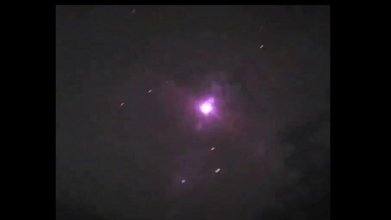 A strange purple phenomenon was captured in the skies of Indian Lake, Ohio