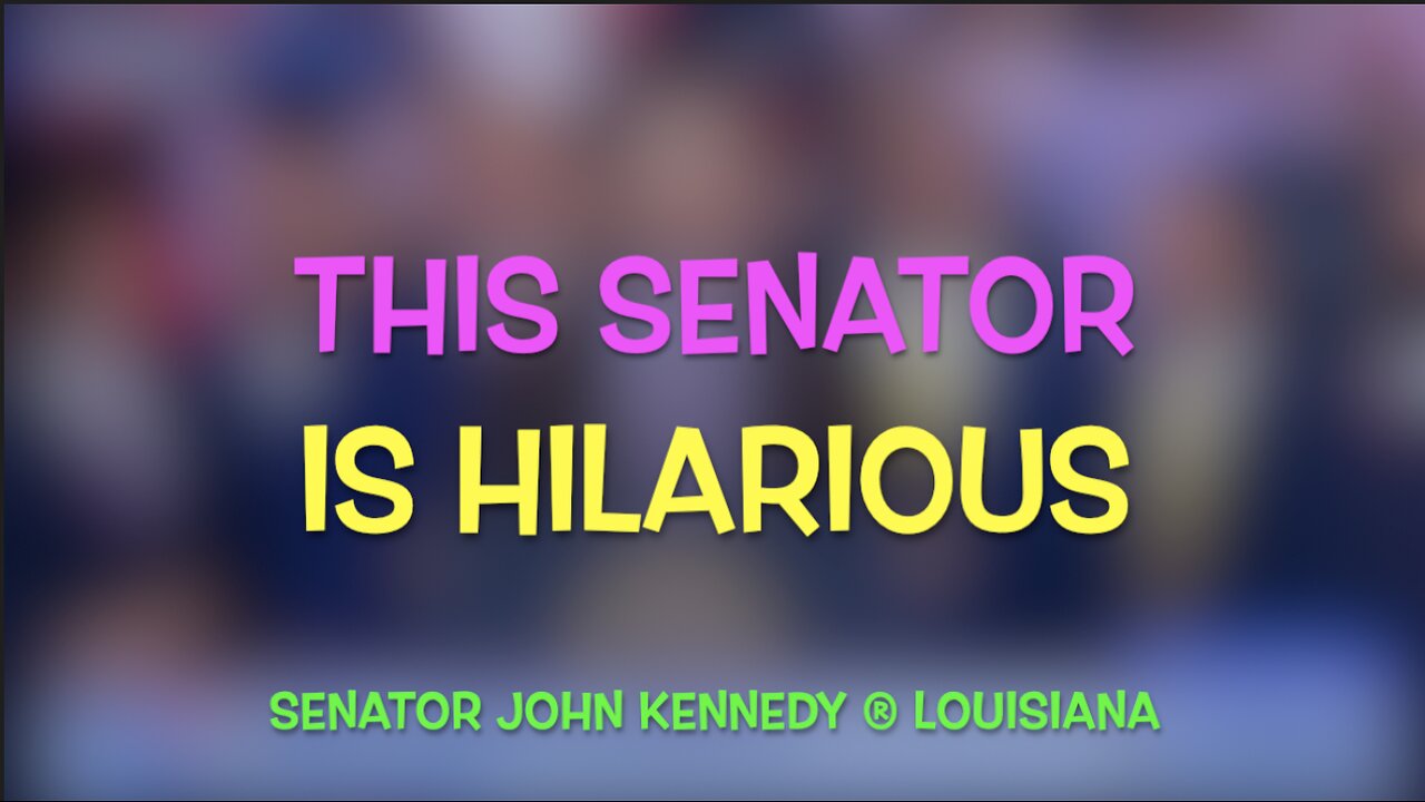 🤣THIS SENATOR IS HILARIOUS🤣