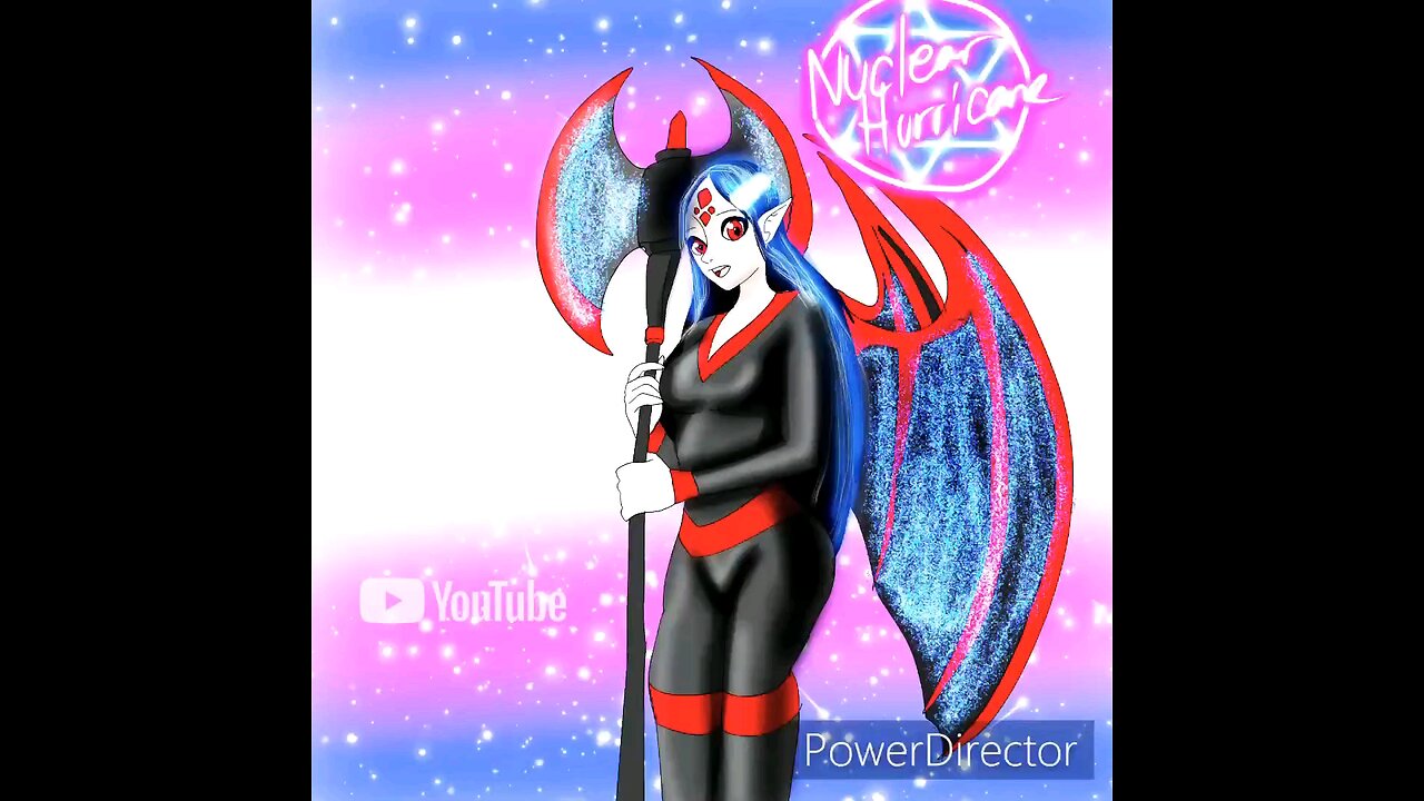 speedpaint nuclear Joestar with glittery wing's and weapon