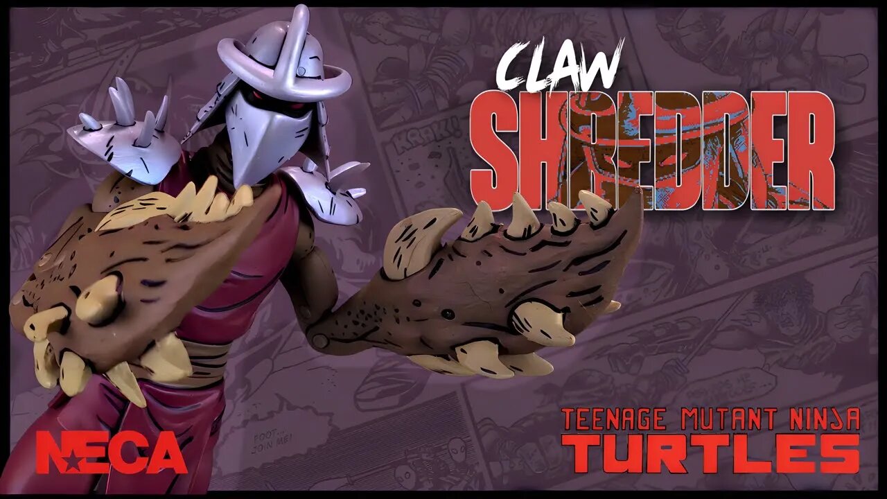 NECA Teenage Mutant Ninja Turtles Mirage Claw Shredder Figure Lootcrate Exclusive