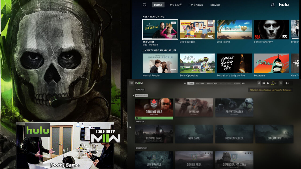 Modern Warfare 2 COPIED Hulu's UI?!