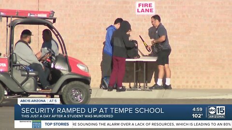 Security measures increase at a Tempe high school after student is killed in neighborhood