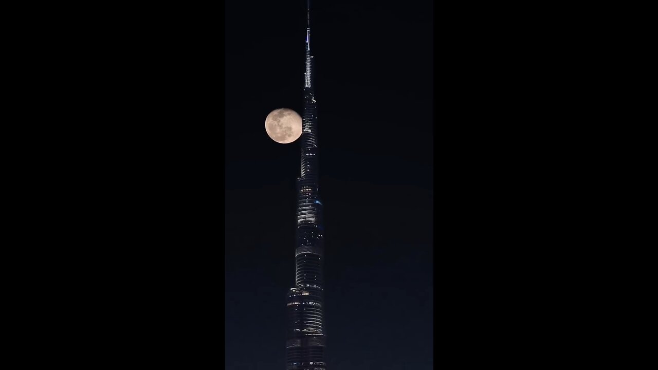 Full Moon view #Burj Khalifa UAE