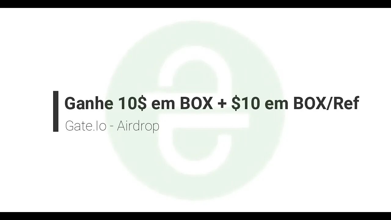 Finalizado - Airdrop - Gate.io - $10 em Box Token + $10 por referencia