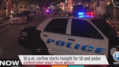 10 p.m. curfew tonight for 18 and under