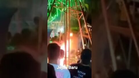 pasar malam jatirogo | mesin desel kora kora terbakar