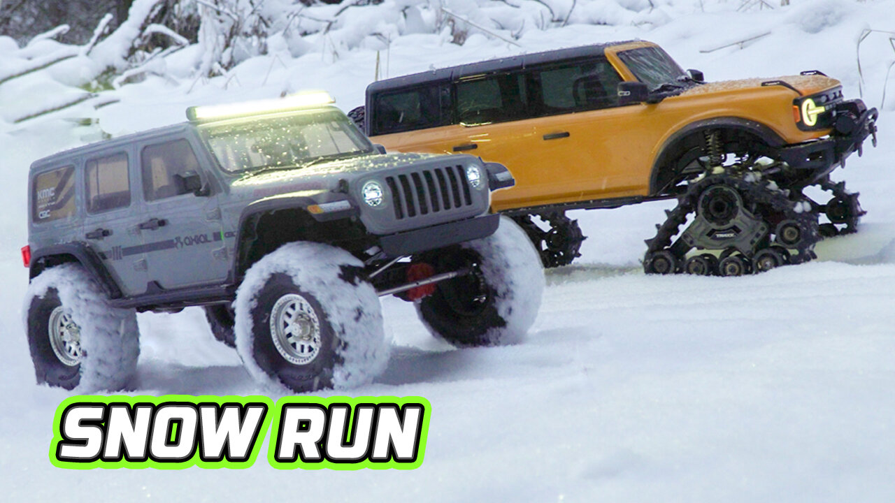 Traxxas Trx4 Bronco and Axial SCX10 III Snow Run