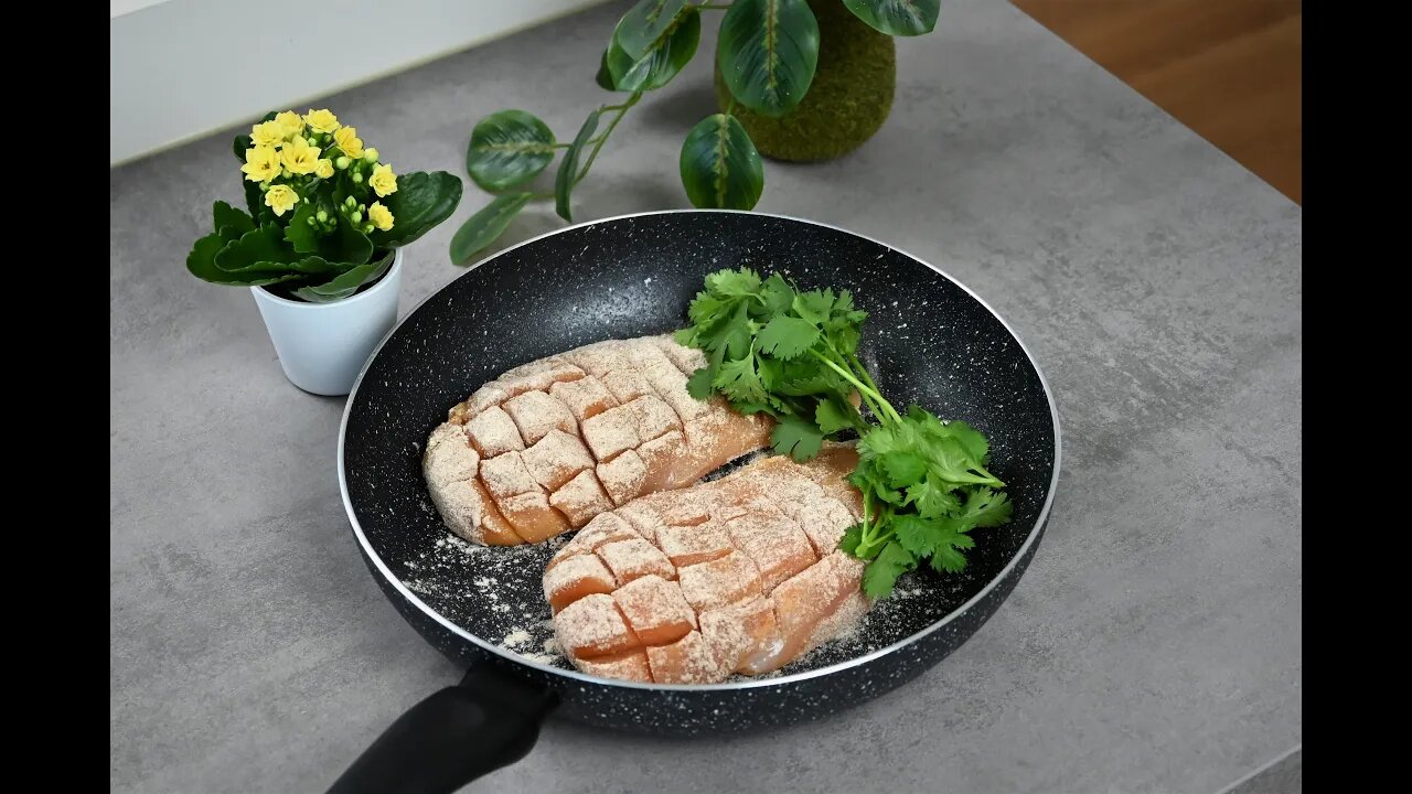 Crispy Flour-Coated Fried Chicken Breast 🤍