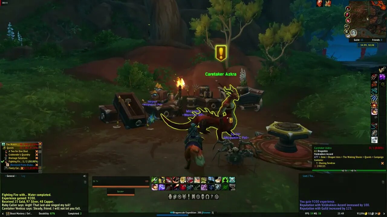 World of Warcraft Dragonflight Chasing Sendrax