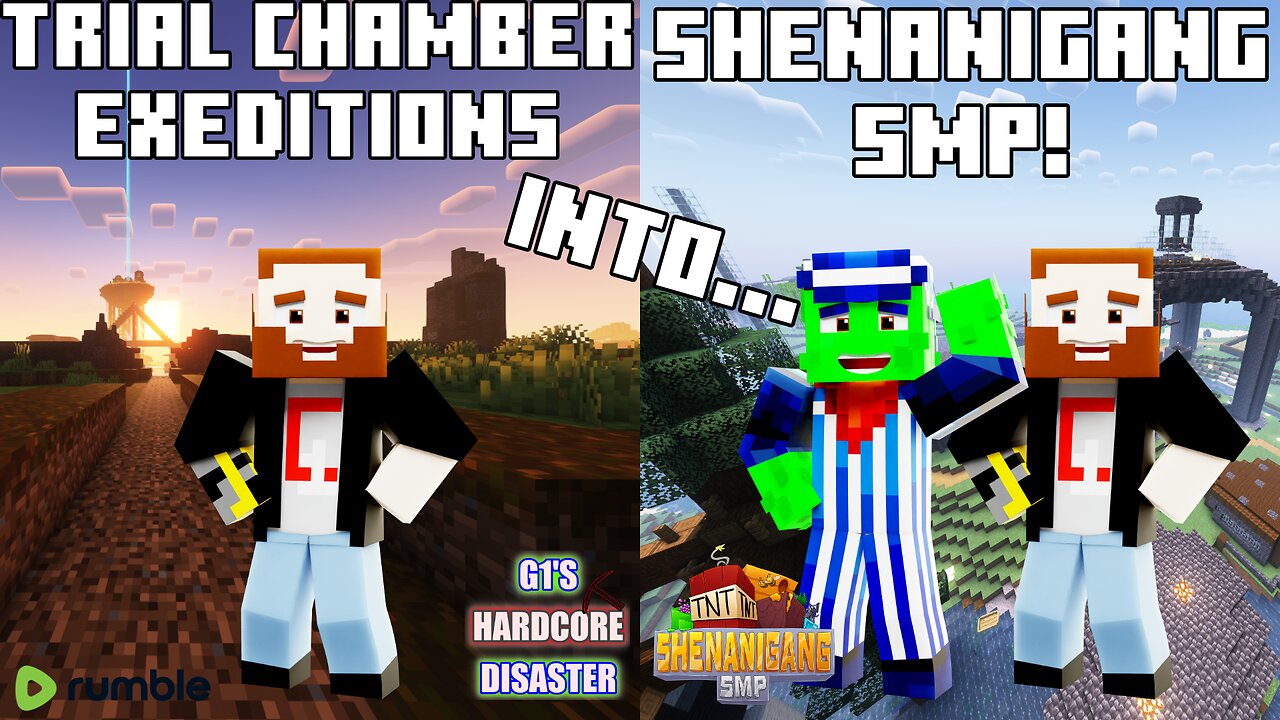 TRIAL CHAMBER EXPEDITION IN HARDCORE DISASTER! SHENANIGANG SMP LATER!!! :D - Rumble Exclusive