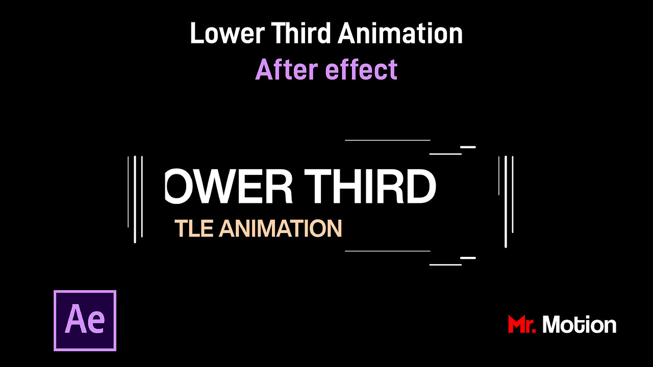 Lower third animation | Title Animation | After effect tutorial | Motion graphics in after effect