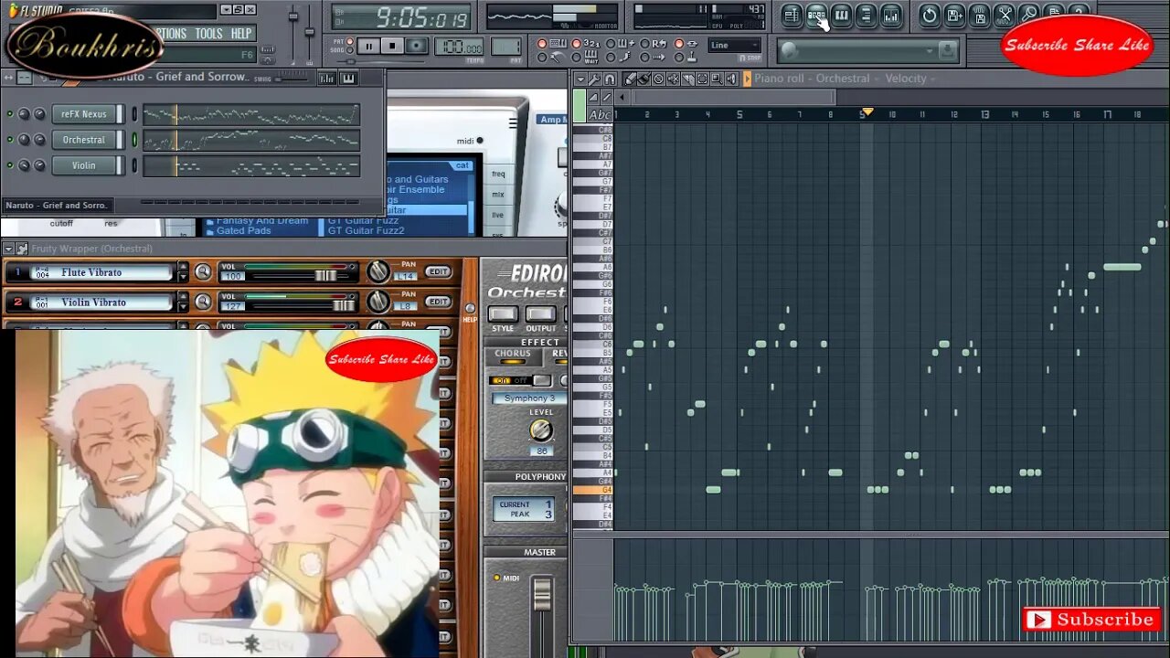 NARUTO 火影忍者_ナルト _ Hokage's funeral _ 나루토 Sadness and Sorrow FL STUDIO GUITAR