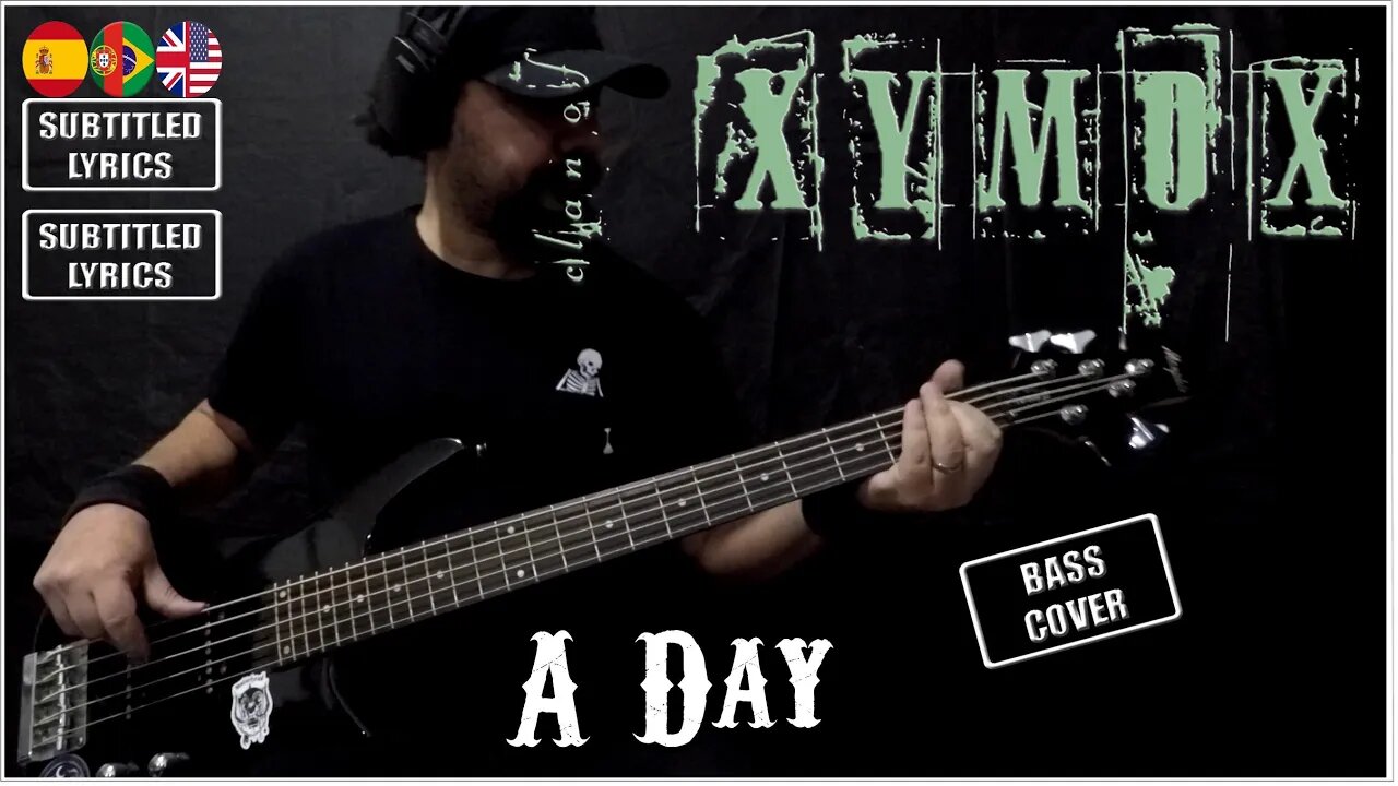 CLAN OF XYMOX - A DAY (BASS Cover + Sub Lyrics + Tradução POR/ESP)