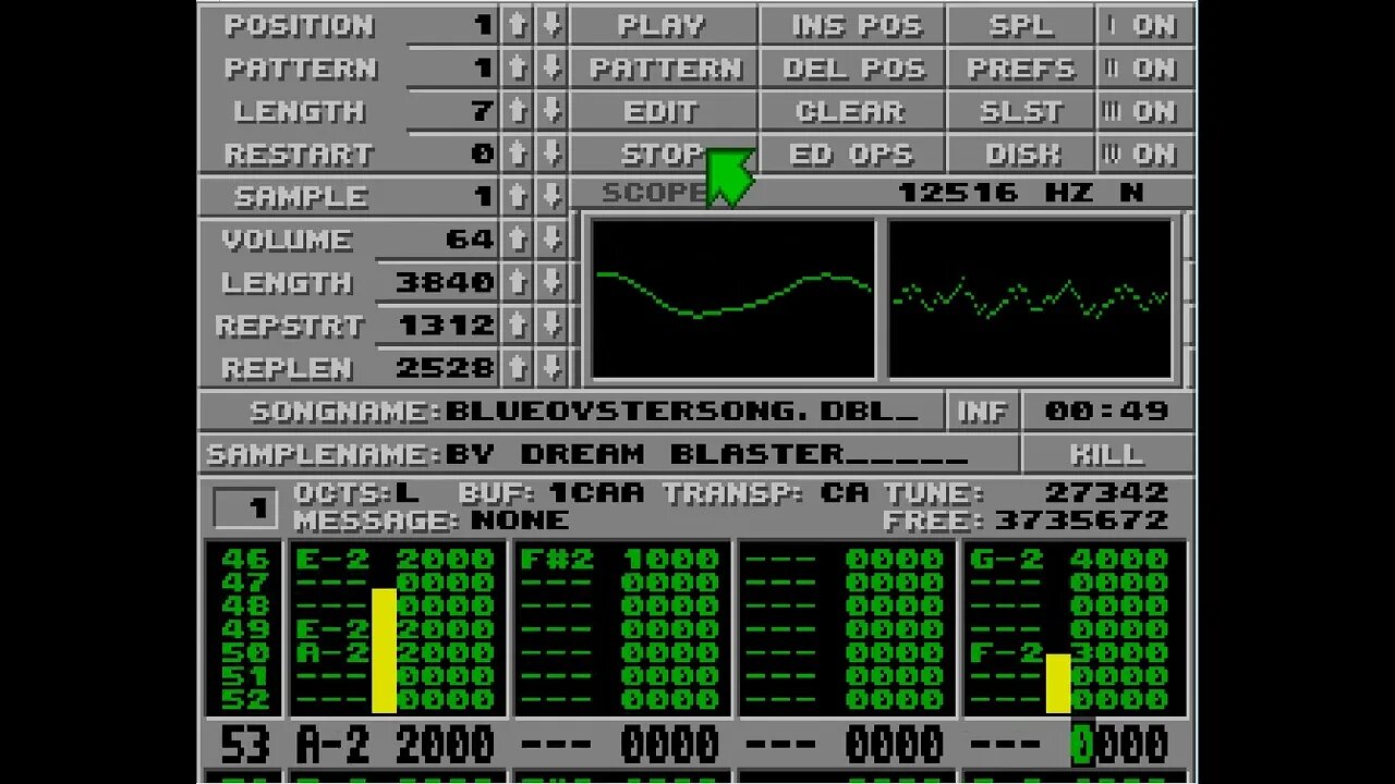 Atari ST Protracker Mods - Blue Oyster Song