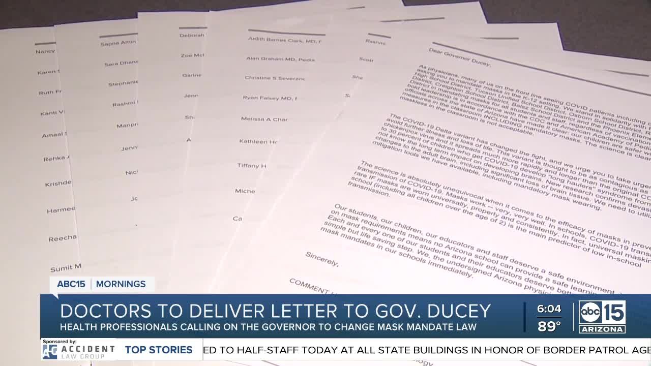 Doctors to deliver letter to Governor Ducey