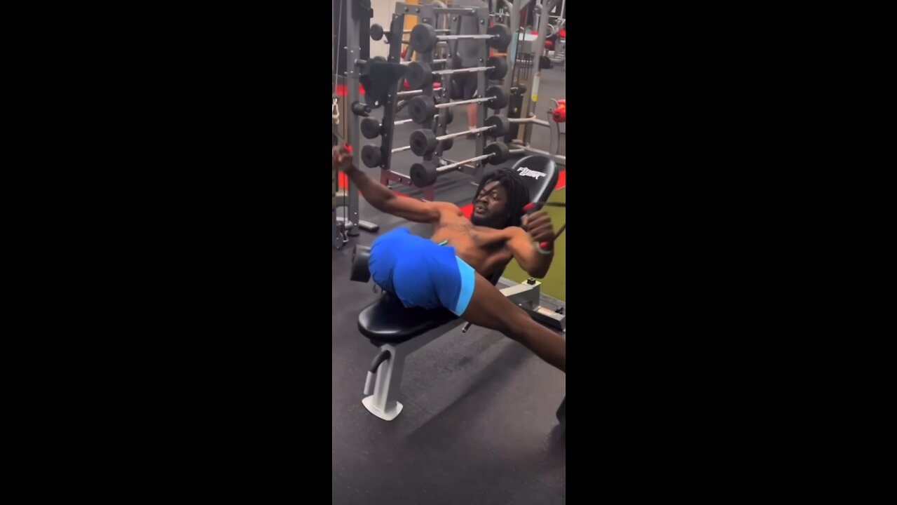 When your friend gets way too comfortable in the gym