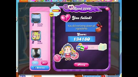 Candy Crush Level 3269 Talkthrough, 27 Moves 0 Boosters