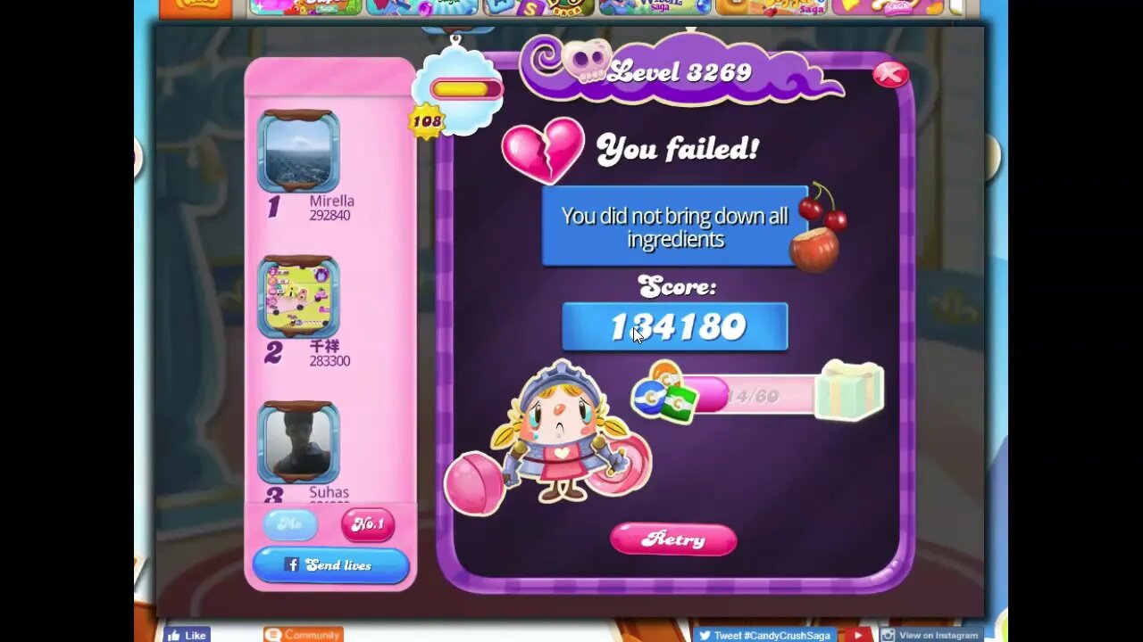 Candy Crush Level 3269 Talkthrough, 27 Moves 0 Boosters