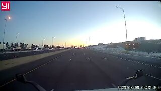 Vehicle Reversing On Highway 401 Toronto