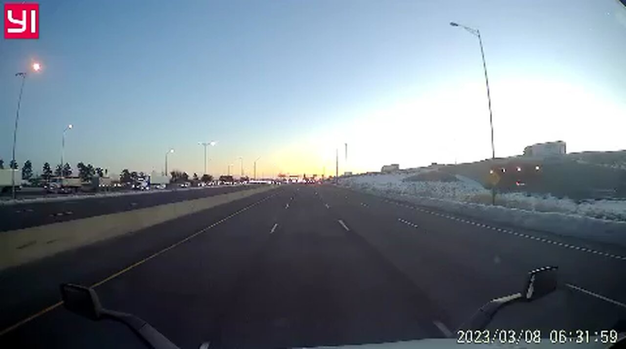 Vehicle Reversing On Highway 401 Toronto