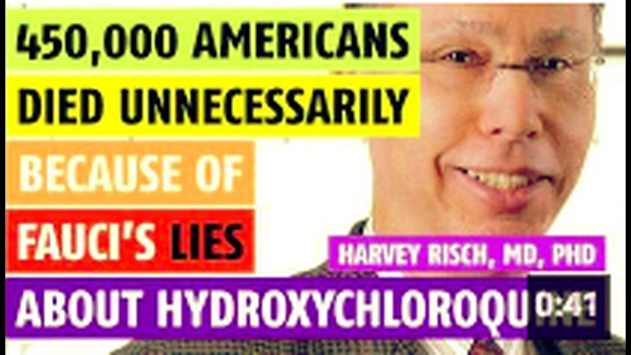 450,000 Americans died unnecessarily because of Fauci's lies about hydroxychloroquine