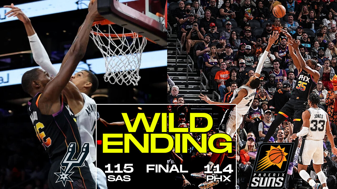 SUNS VS SPURS a WILD ending 😲WEMBY VS KD! OCT 30, 2023 #nba