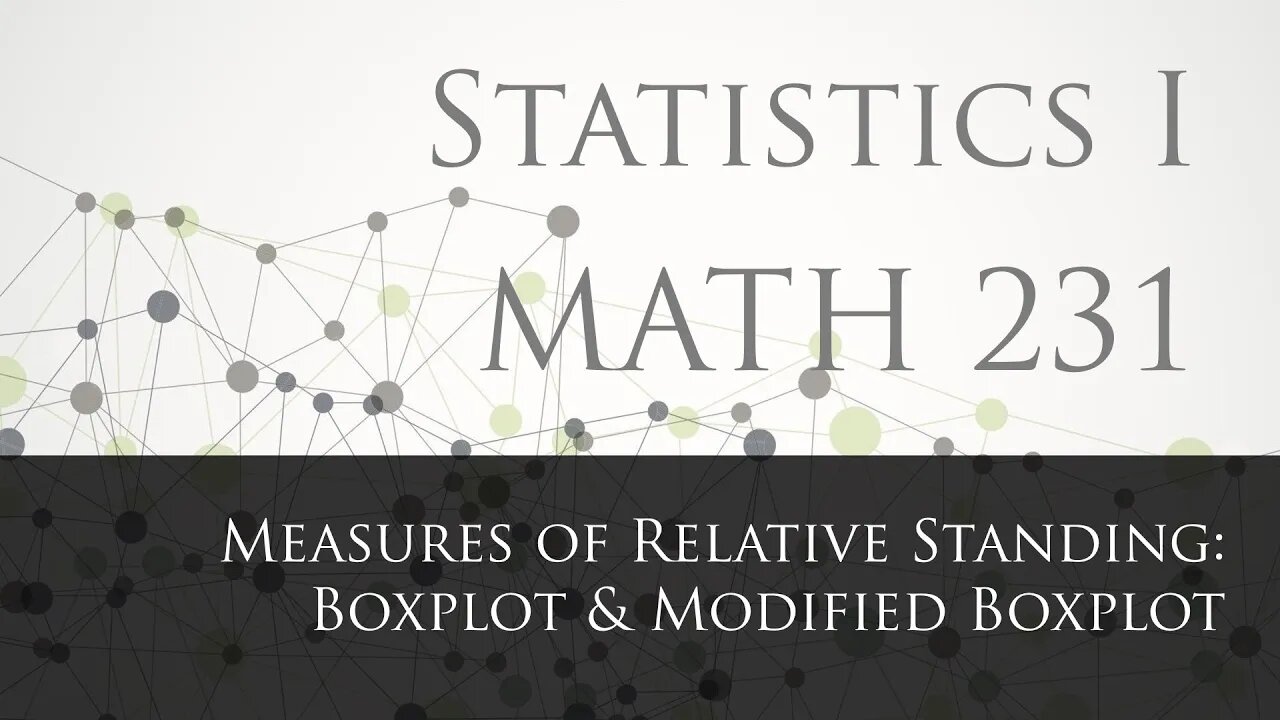 Measures of Relative Standing: Boxplot & Modified Boxplot