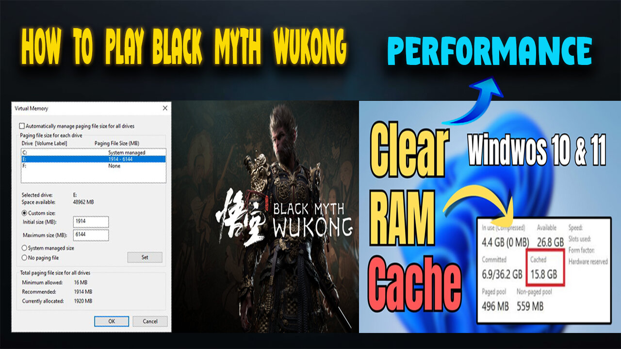 HOW TO MAKE VRAM IN WIN 10 11 & REMOVE RAM CACHE AUTOMATICALLY FOR PERFORMANCE URDU HINDI 2024-2025