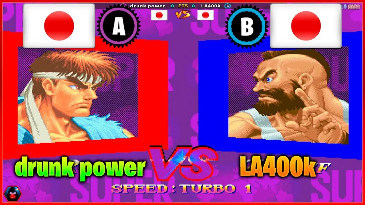 Super Street Fighter II X (drunk power Vs. LA400k) [Japan Vs. Japan]