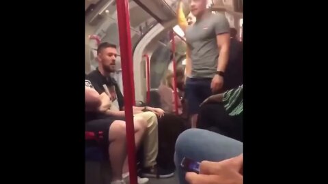 Messers Push Drunk Chelsea Fan Off A Train