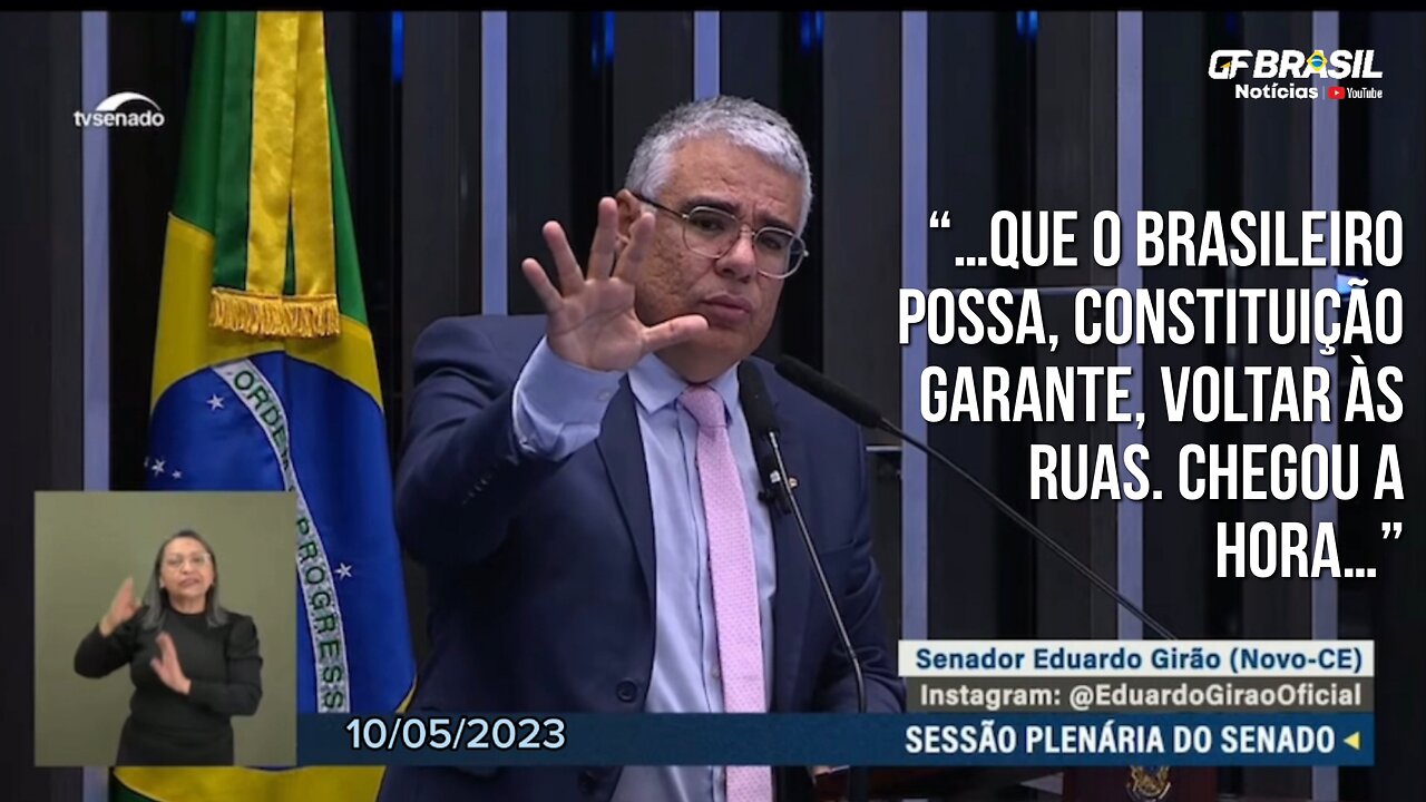 “…Que o brasileiro possa, constituição garante, voltar às ruas. Chegou a hora…”