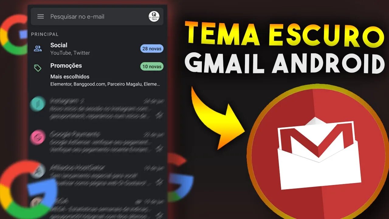 Como ativar TEMA ESCURO no GMAIL