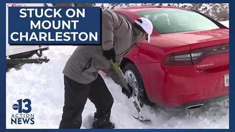 Mt. Charleston visitors getting stuck on the mountain because of snow