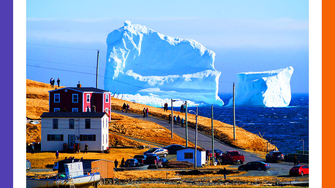 Giant Iceberg Beached In Newfoundland Canada