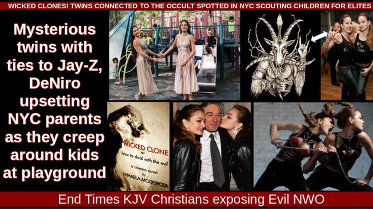 WICKED CLONES! TWINS CONNECTED TO THE OCCULT SPOTTED IN NYC SCOUTING CHILDREN FOR ELITES