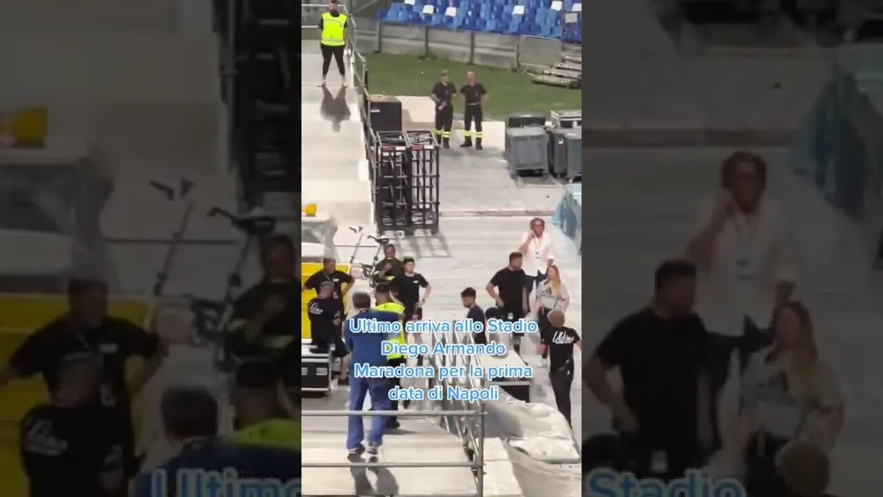 ULTIMO ARRIVA ALLO STADIO PER IL CONCERTO