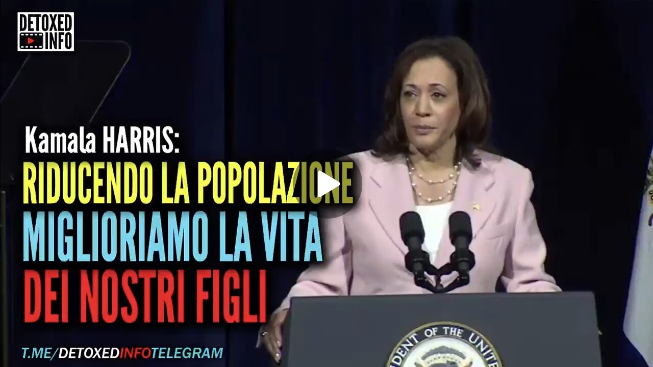 NWO, DEPOPOLAZIONE: Kamala Harris 14/07/2023, Cabala Satanismo Deep State USA