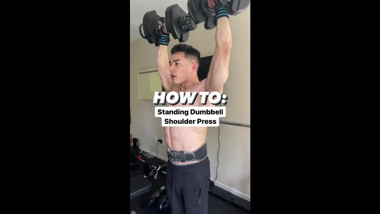 STANDING DUMBBELL MILITARY PRESS - Build HUGE SHOULDERS!