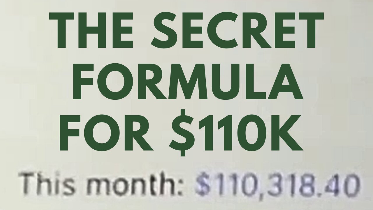 The Secret Formula to Make $110K In 30 Days Online