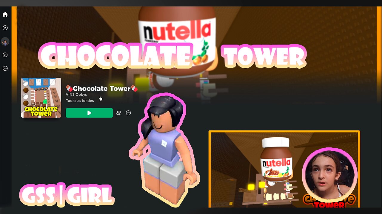 Adivinha o que aconteceu no final?🙄🤔 jogando a torre de chocolate Roblox